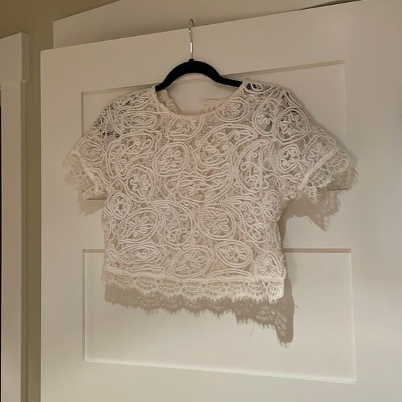 Lace high neck crop top - Picture 1 of 1